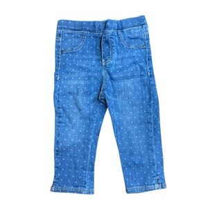 Obaikki| Kids Toddler Polka Dot Blue Jeans- Size 18 month